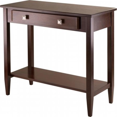 WINSOME TRADING Winsome Trading 94136 Richmond Console Hall Table Tapered Leg - Antique Walnut 94136